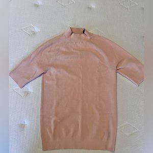THEORY xs pink short sleeve mock neck shirt